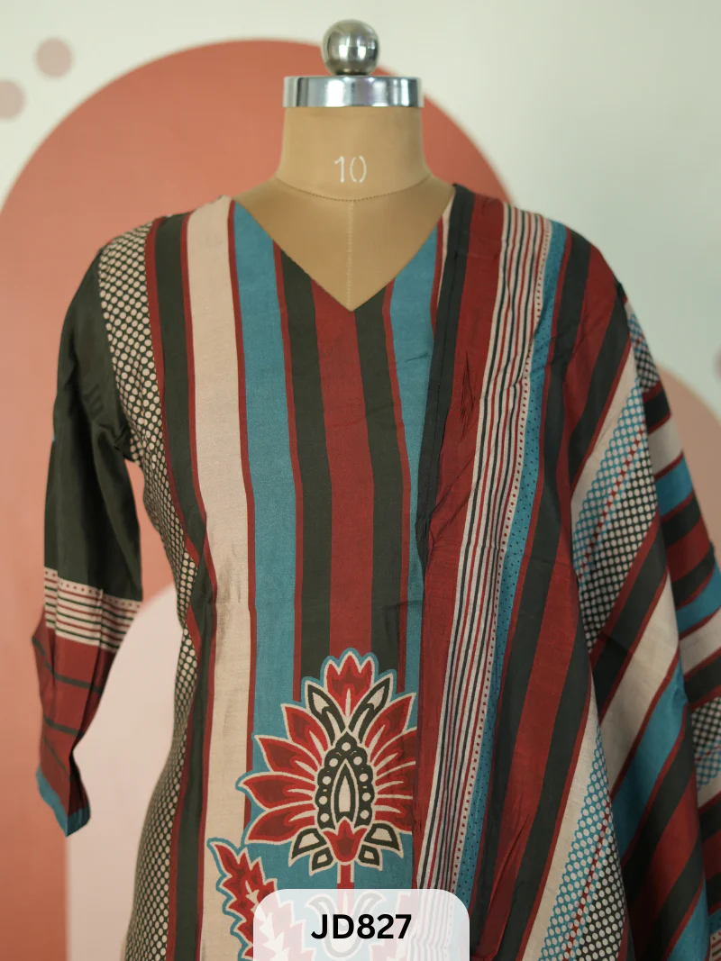 AJRAKH COTTON SALWAR SET - Image 2
