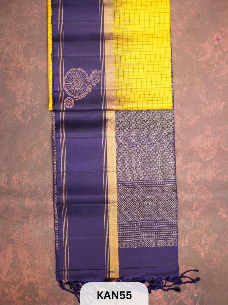 KANCHIPURAM HANDLOOM PURE SOFT SILK