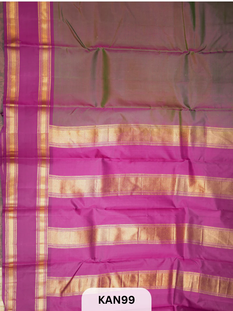 KANCHIPURAM HANDLOOM SMALL DOUBLE BORDER - Image 2
