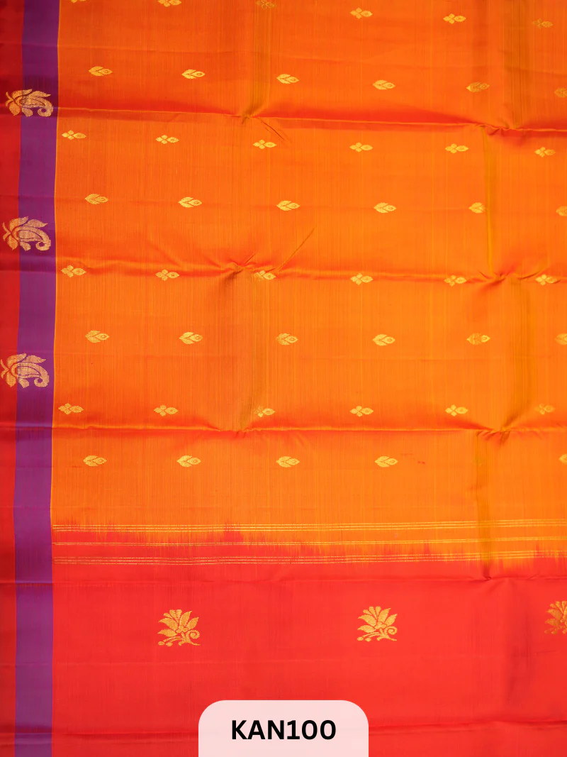 KANCHIPURAM BUTTA BORDER SAREE - Image 2
