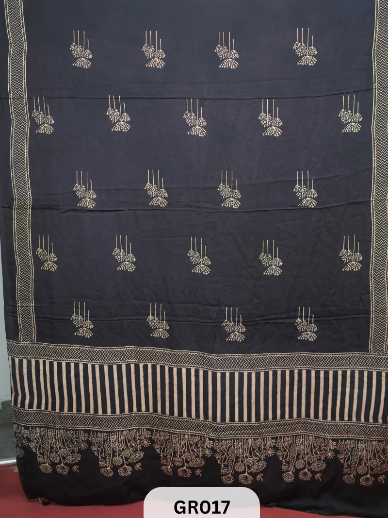 MODAL SILK DUPATTA WITH AJRAKH PRINT