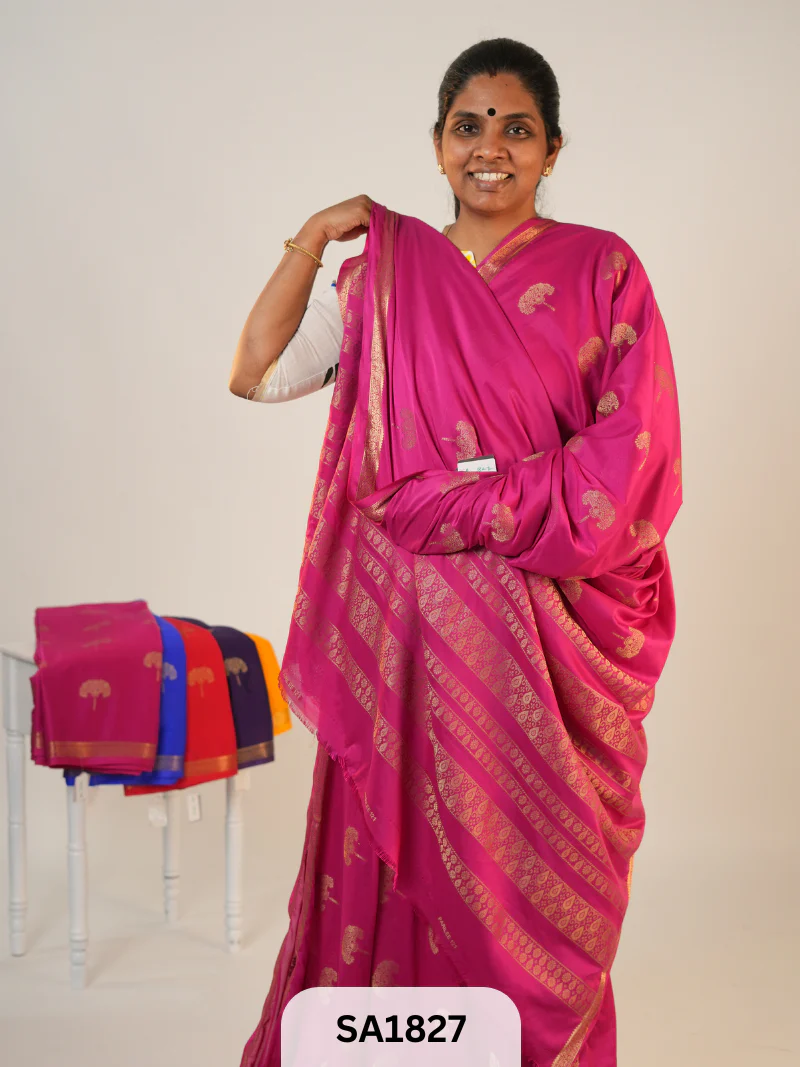 MYSORE BINNY CREPE SAREE - Image 3