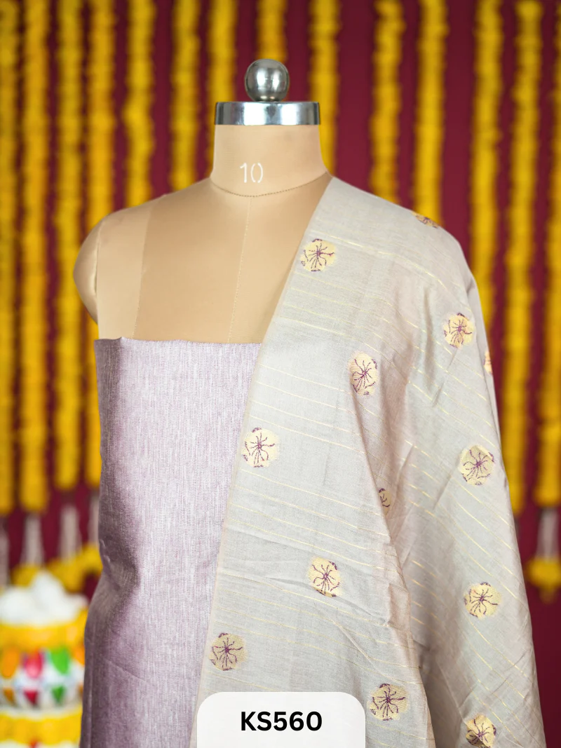 JAMDANI WEAVE SILK HANDWORK SALWAR - Image 2