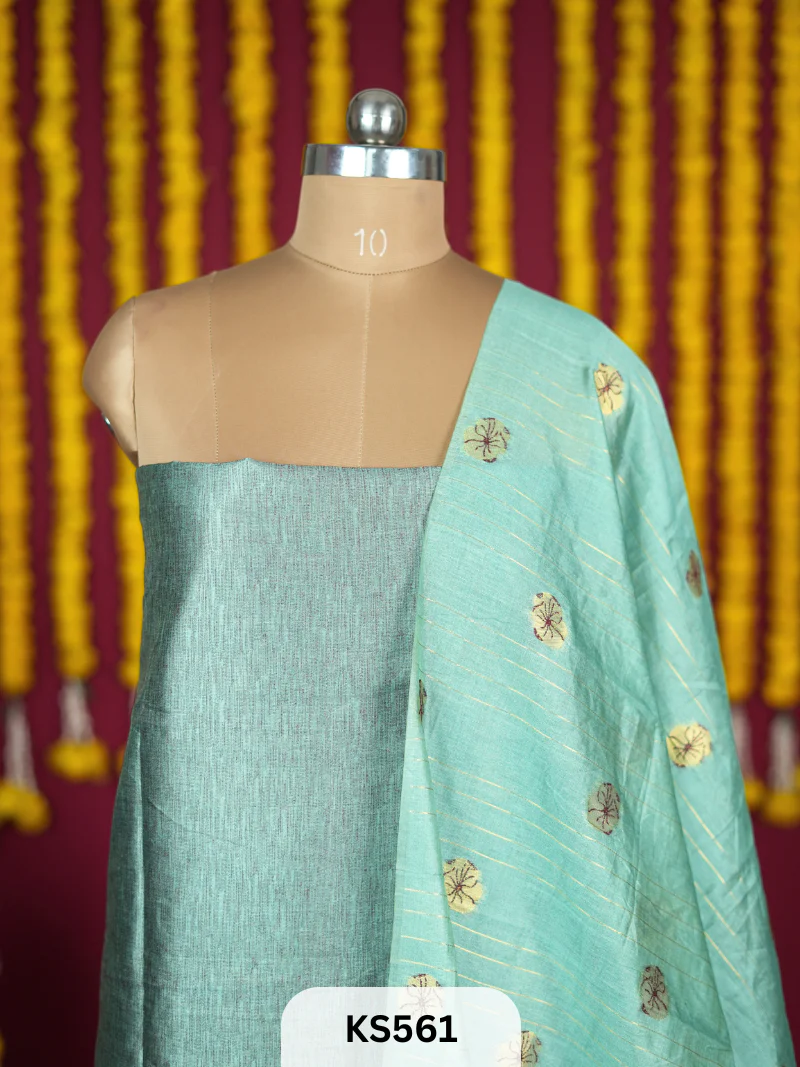JAMDANI WEAVE SILK HANDWORK SALWAR - Image 2