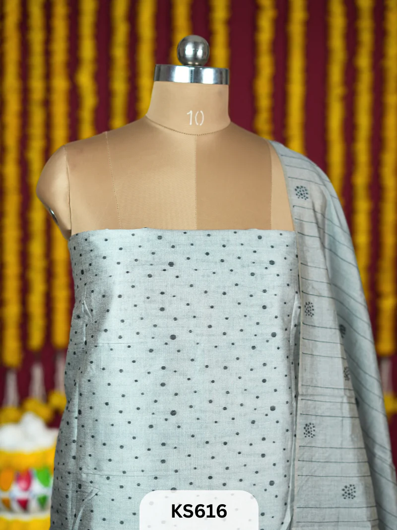 JAMDANI WEAVE SILK HANDWORK SALWAR - Image 2