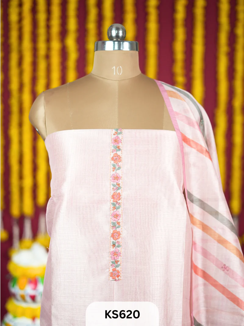 JAMDANI WEAVE SILK HANDWORK SALWAR - Image 2