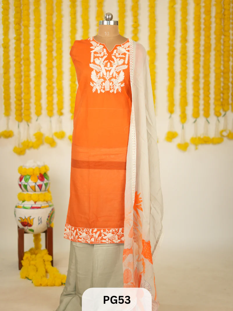 MUSLIN COTTON HEAVY EMBROIDERY SALWAR SUIT