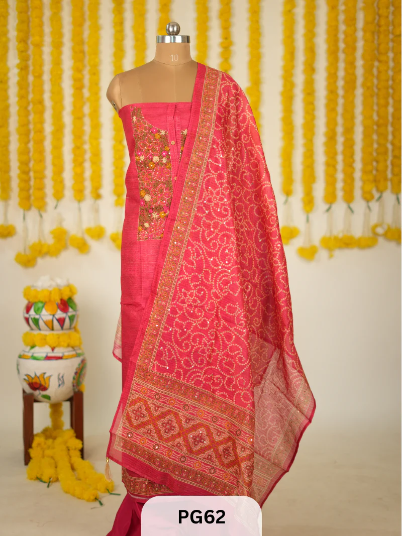 PREMIUM HAND WORK - GREEN SILK SALWAR SUIT