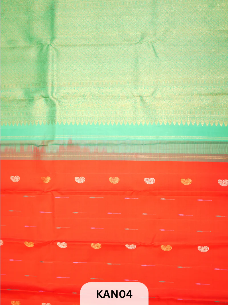 PURE KANCHIPURAM SILK WITHOUT BORDER - Image 2