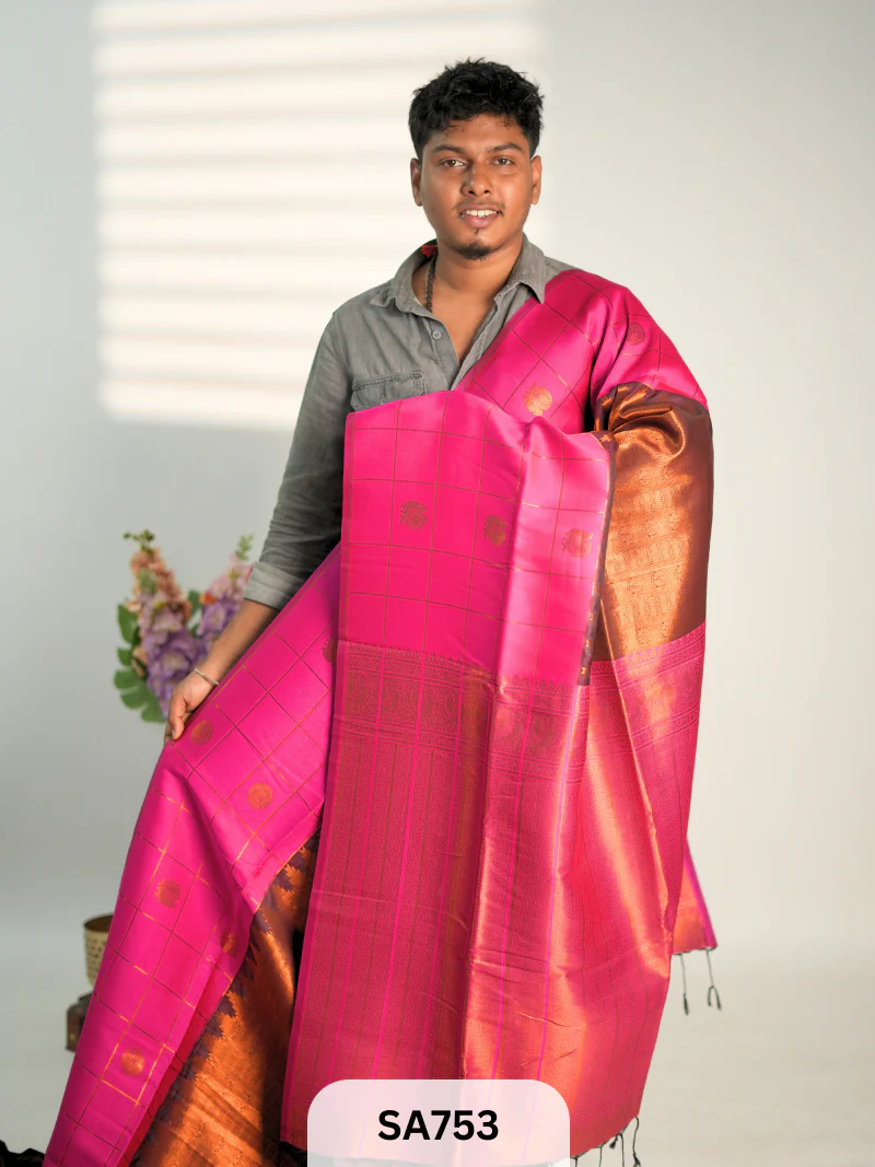 SEMI KANCHIPURAM SOFT SILK SAREE - Image 2