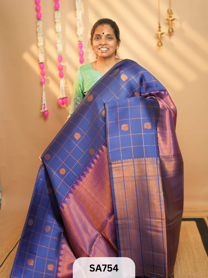 SEMI KANCHIPURAM SOFT SILK SAREE