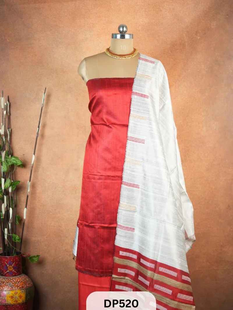 Tussar Raw Silk Handloom Suit