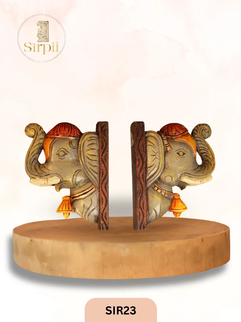 Wooden Elephant Wall Hanging Decor - Height 10" INCH, WIDTH 8"INCH