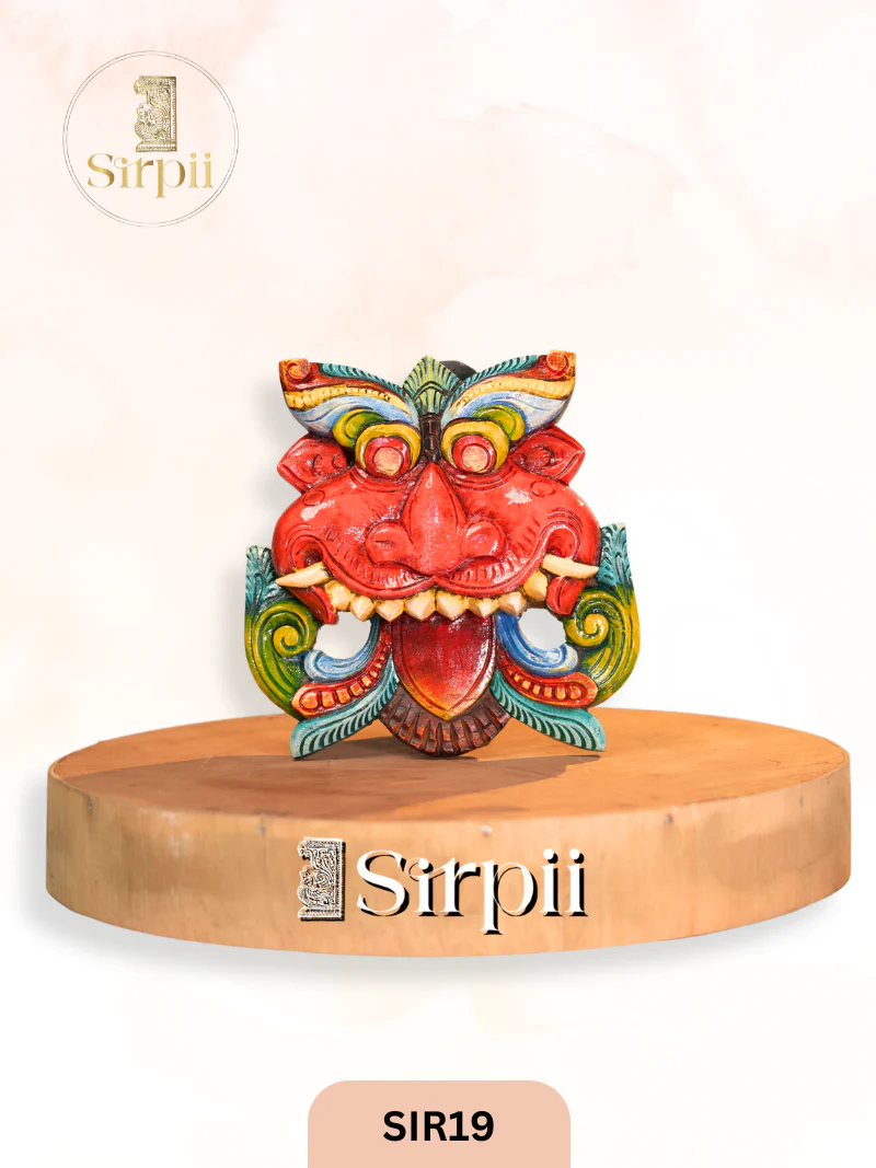 Wooden Handcrafted Drishti Bommai Decor - Height 12" INCH, WIDTH 12"INCH